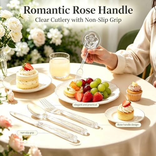 Disposable Plastic Cutlery Set 1000 Pieces - Heavy Duty Forks & Spoons