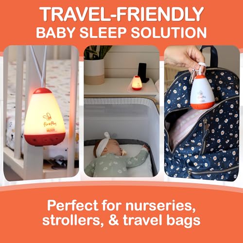 Baby Shusher Firefly Baby Soother with Nightlight & White Noise, Portable Sleep Aid