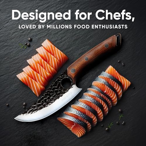 Matsato Chef Knife with Premium Leather Sheath - Japanese Stainless Steel Kitchen Cutting Tool