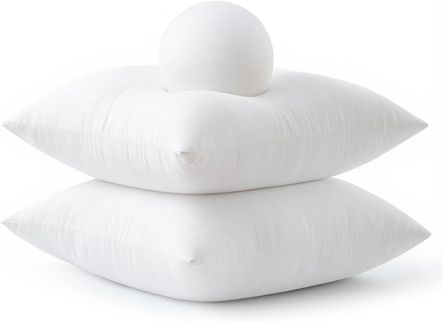 MIULEE Throw Pillow Inserts - Pack of 4 | 22x22 Inch | 100% Virgin Fiber Filling for Ultimate Comfort