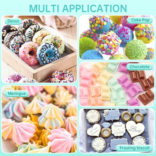 Pandalab Oil-Based Food Coloring Set 16 Vibrant Colors for Chocolate & Baking - 20ml Bottles