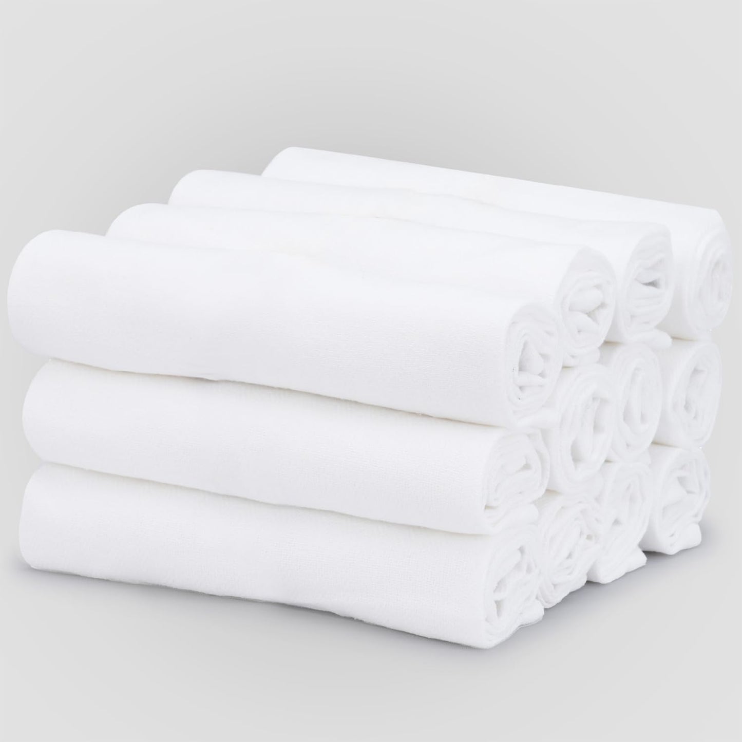 TEXAS LINEN CO. Flour Sack Towels [28" x 28", 12 Pack] Highly Absorbent 100% Cotton White Kitchen Tea Towels for Cleaning & Drying, Bread Proofing, Crafting, Embroidery, Quick Dry Dish Towel Set
