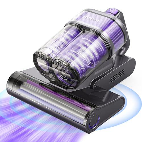 FEPPO 4-in-1 Mattress Vacuum Cleaner with UV-C Light, Gray/Purple