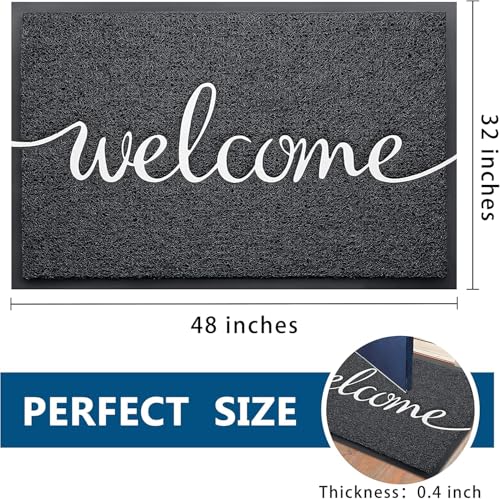 EARTHALL 4' x 2'8" Welcome Mat - Funny Outdoor/Indoor Front Door Rug