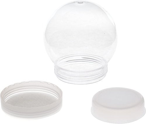 Creative Hobbies 4 Inch DIY Snow Globe - Clear Plastic Water Globe with Screw Off Cap | Ideal for Custom Crafts