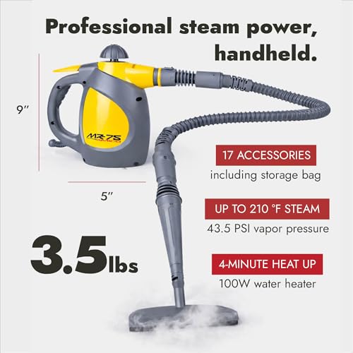 Handheld Steam Cleaner for Bed Bugs Auto Grout - 210°F Deep Sanitizing