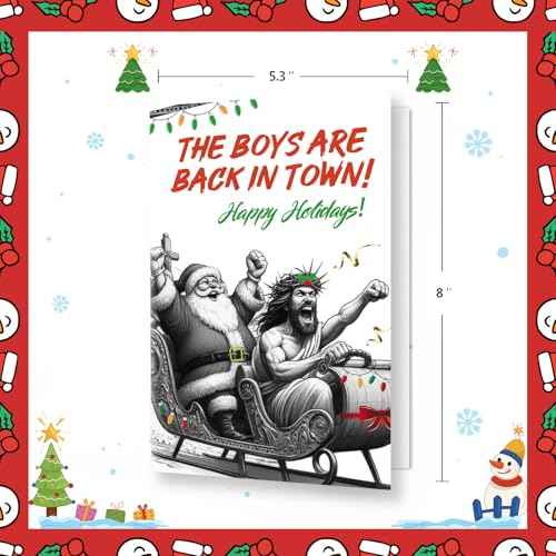 Perfect Christmas Card for Husband, Boyfriend, Dad, or Male Friend ? Humorous Christmas Card for Office Parties, Gag Gifts, and Holiday Decorations ? Unique Satire Greeting for Lighthearted