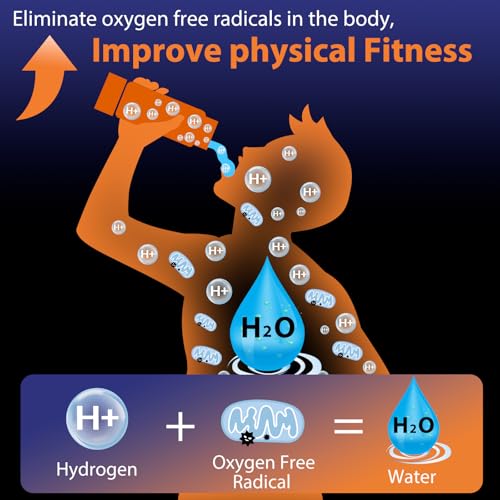 Fakllod Silver Hydrogen Water Bottle Generator, Portable Rechargeable Ionizer, 460ml