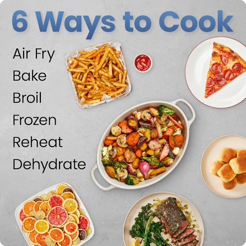 Chefman 7-Qt TurboFry Air Fryer 6-in-1 Digital Convection Oven, Space-Saving Black