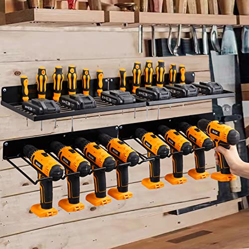 UU-Major Power Tool Organizer Wall Mount with Charging Station 2-Shelf & 2-Rack Set