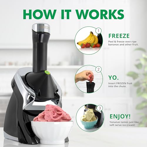 Frozen Fruit Soft Serve Maker - Vegan, Dairy-Free, No Added Sugar, Includes 75 Recipes