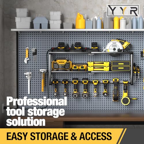 32 Inch Heavy Duty Power Tool Organizer with Charging Station and Surge Protector