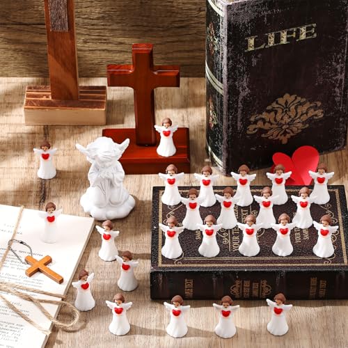 Halloscume Angel Christmas Mini Figurines - 50pcs Holiday Decor & Ornaments