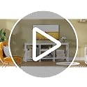 Furologee TV Stand with Open Shelves and Hooks - Black Oak, 47 Inch
