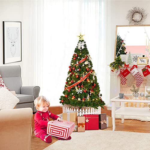 FANTASK Artificial Christmas Tree with Metal Stand, Holiday Pine for