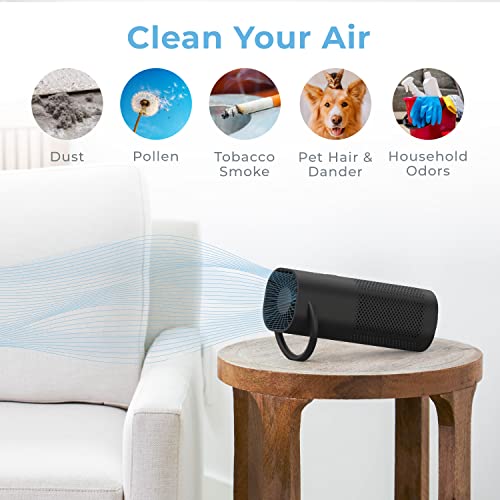 Pure Enrichment PureZone Mini Portable Air Purifier Black for Personal Use