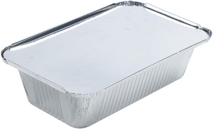 Webake Aluminum Foil Bread Pans - 9 x 5 Inch Disposable Take-Out Containers | Pack of 30 with Lids