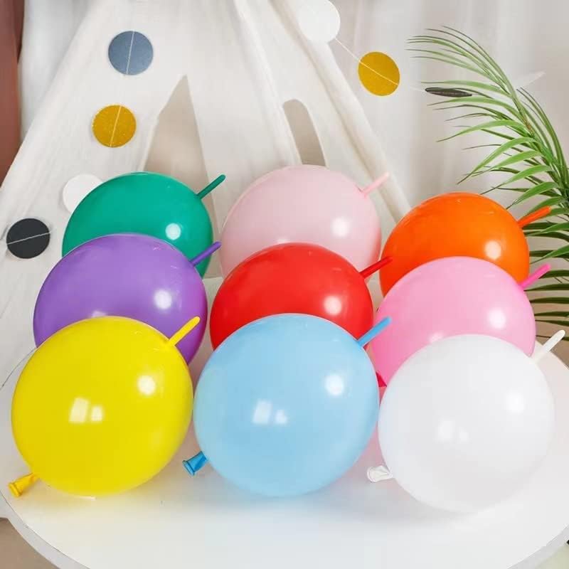Pearl White Link Balloons - 10 Inch Latex Balloons for Wedding & Birthday Decorations | 80 Pcs