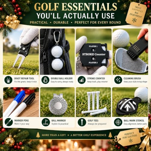 Golf Advent Calendar 2026 for Men – 24 Day Christmas Countdown with Golf Accessories