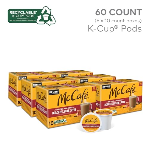Dulce De Leche Latte Flavored Coffee Pods - 10 Count Pack of 6 for Keurig