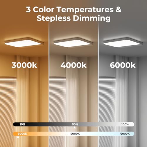 Wireless Motion Sensor Ceiling Light 2 Pack - Battery Operated, Adjustable Brightness & Color Temperature, No Wiring Needed