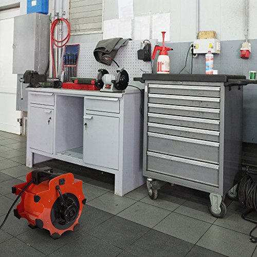 Heavy-Duty 3-Speed Floor & Carpet Dryer Fan - 1600W Portable Air Mover