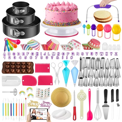 Cake Decorating Kit - Red - Baking Supplies & Tools for Beginners & Pros