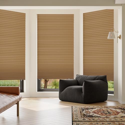 MYshade 6 Pack Brown Temporary Window Shades 36"W x 72"H - No Tools Easy Install