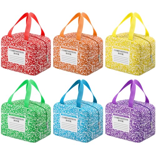 Ferrochef Multicolor Composition Book Lunch Bags Set - Insulated Teacher Gifts