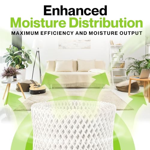 White 4 Pack of Humidifier Filters Compatible with Honeywell HAC-504 & HCM-350