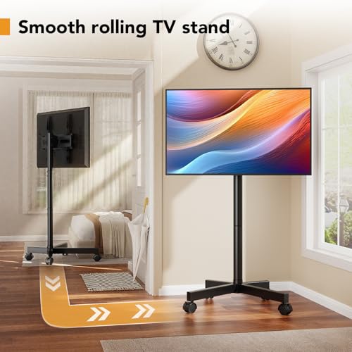 Hemudu Mobile TV Stand for 23-60 Inch LCD LED Flat/Curved Screen TVs,