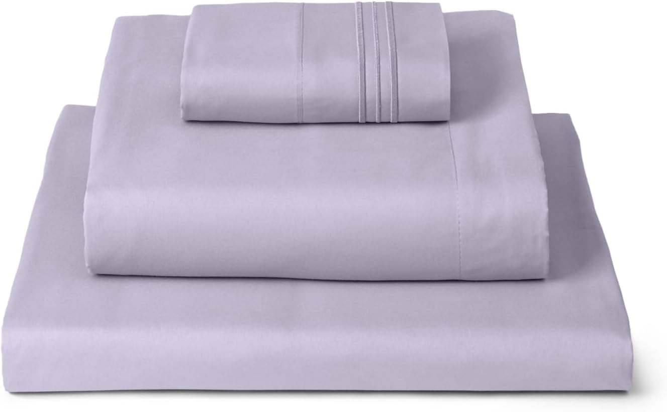 Mellanni Twin XL Sheets Set - 3 PC Hotel Luxury Bedding | Extra Soft, Cooling, Wrinkle Resistant (Twin Extra Long, Lavender)