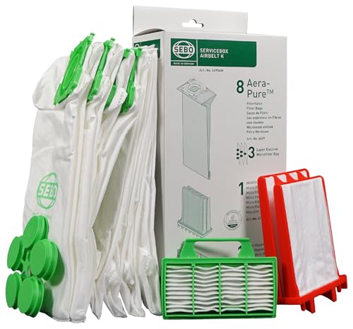 SEBO Service Box for K Series Vacuum - 8 Filter Bags, Exhaust & Microfilters