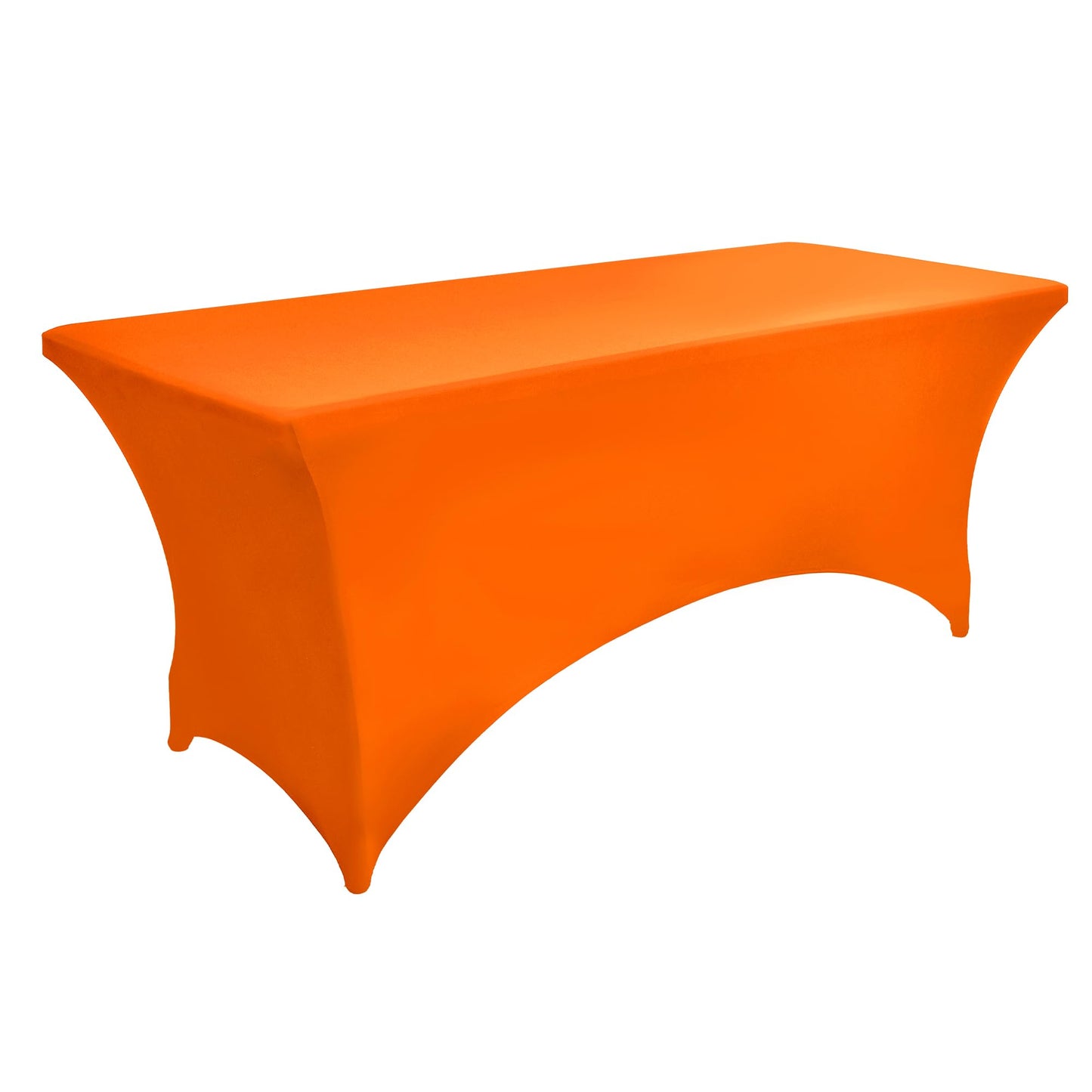 ZarzaaSik 6-Pack 4ft Spandex Table Covers for Rectangular Folding Tables - Wrinkle Resistant Stretch Tight Table Cloths - Ultimate Fitted Table Protector for Parties, Trade Shows, and Wedding