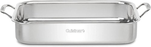 Cuisinart 14-Inch Chef's Classic Lasagna Pan - Stainless Steel with Roasting Rack