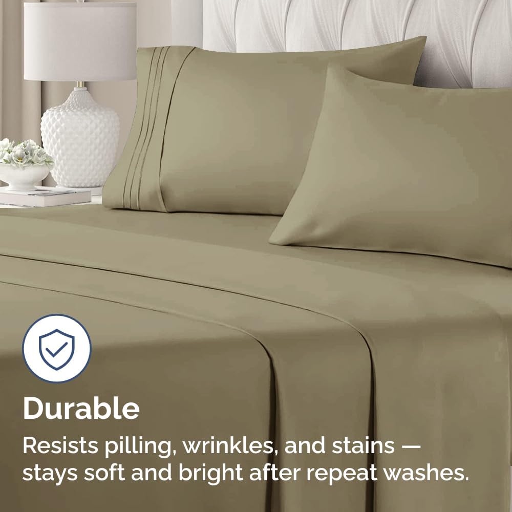 Queen Pillow Cases by [Brand Name] - Ultra Soft Hotel Quality Covers | Wrinkle-Free, Stain Resistant - 2 Piece Set in Khaki