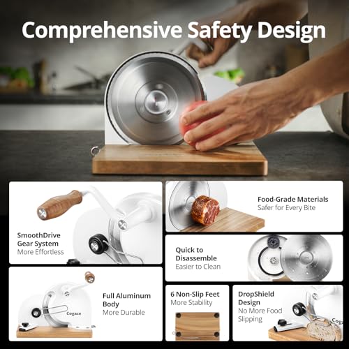 Foldable Manual Bread Slicer, 2 German RSG Blades for Homemade