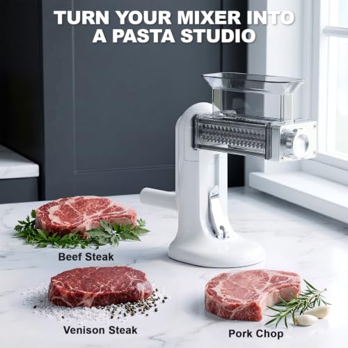 Transparent Gray Meat Tenderizer Tool with 3 Adjustable Spacing - Food-Grade Stainless Steel