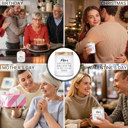 Funny Mom Candle – Lavender Scent Gift from Daughter or Son, 7 oz Soy Wax Jar