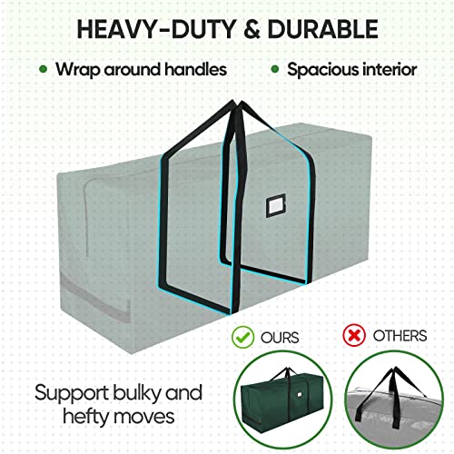 BALEINE 7.5 ft Green Extra Large Christmas Tree Storage Bag with Reinforced Handles