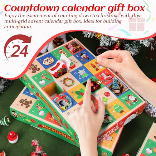 Christmas Advent Calendar Boxes 10pcs Empty DIY Paper Gift Holders