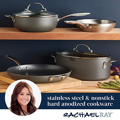 8 Quarts Nonstick Stockpot and Braiser - Oval Pasta Pot by Rachael Ray