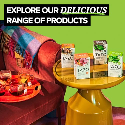 TAZO Organic Zen Green Tea Bags - 36 Count Pack of 4, 144 Total Bags, USDA Organic, Certified Non-GMO, Kosher