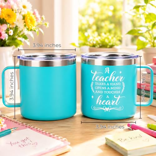 TSIMPLE Teacher Variation: 14oz Insulated Coffee Mug with Handle – Thank You Gift for Teachers Women