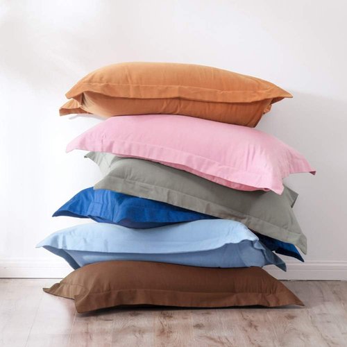 FLXXIE Microfiber Pillow Shams Set of 2 - Soft, Fade & Wrinkle Resistant Dark Grey Covers | 20x26 Inches
