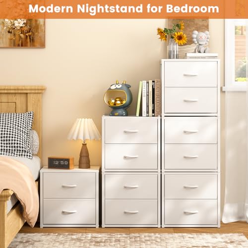 Stackable Storage Drawers Set - Closet Organizer for Clothes, Under Bed, Living Room