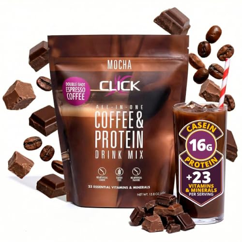 Protein Coffee Drink with Double Shot Espresso 15.8 oz - Hot or Cold - Variation of Mocha