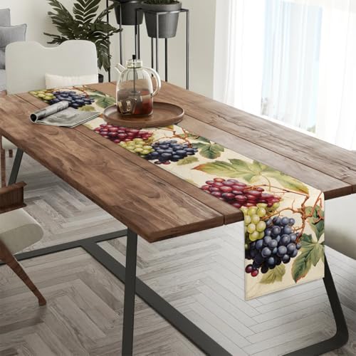 Multi 4 Colorful Grape Table Runner 13 x 48 Inches Spring Home Decor