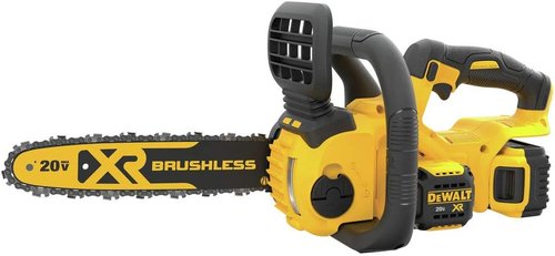 DEWALT 20V MAX* XR Chainsaw Kit - 12-Inch Blade with 5Ah Battery for Powerful Cutting Performance