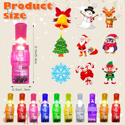 36Pcs Christmas Finger Lights Toys,Christmas Party Favors for Kids Girls Boys Sock Filler Classroom Rewards Gifts